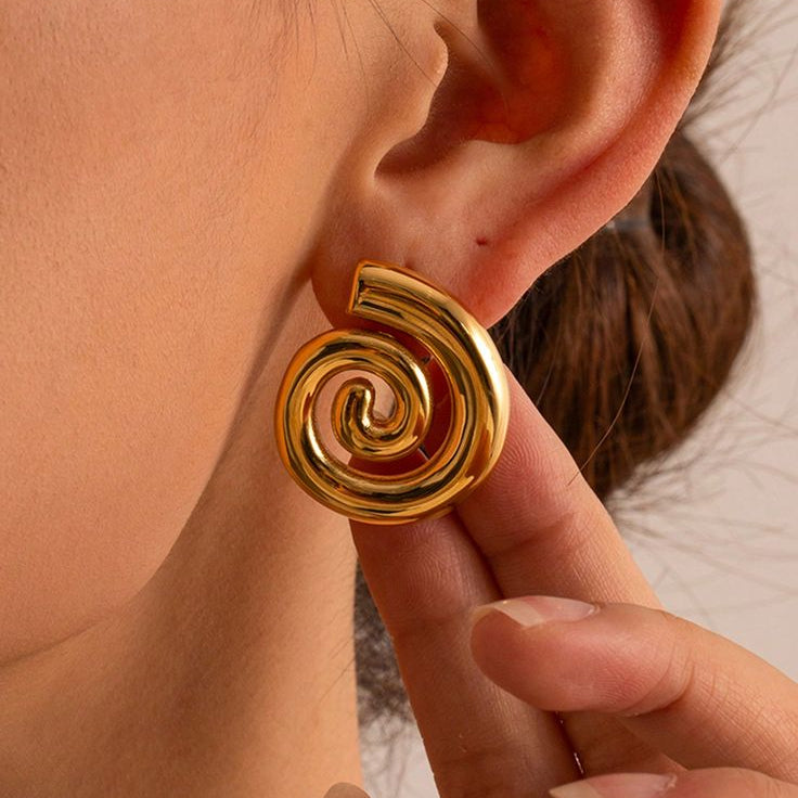 GOLDEN SPIRAL EARRINGS